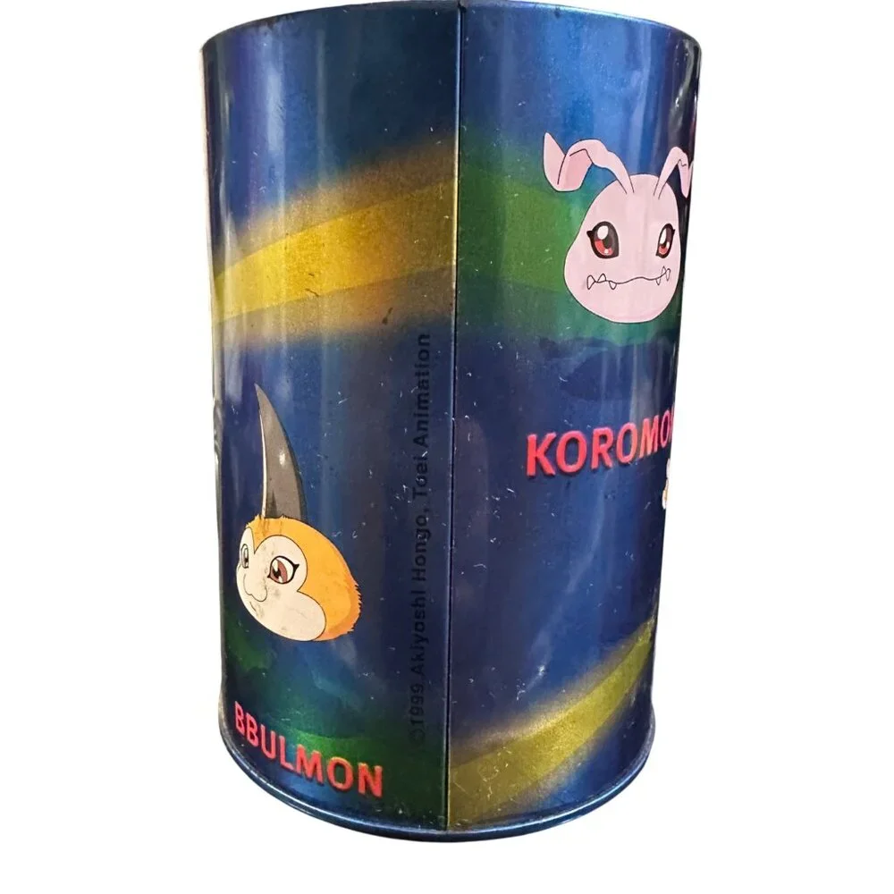 Vintage 1999 Digimon Adventure Collectible Tin RARE Greymon Koromon Bbulmon Garu - Picture 8 of 11